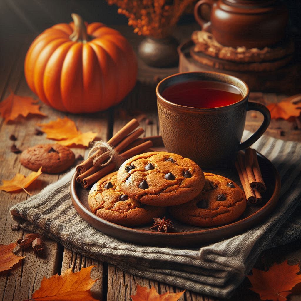 Galletas de Calabaza con Chispas de Chocolate