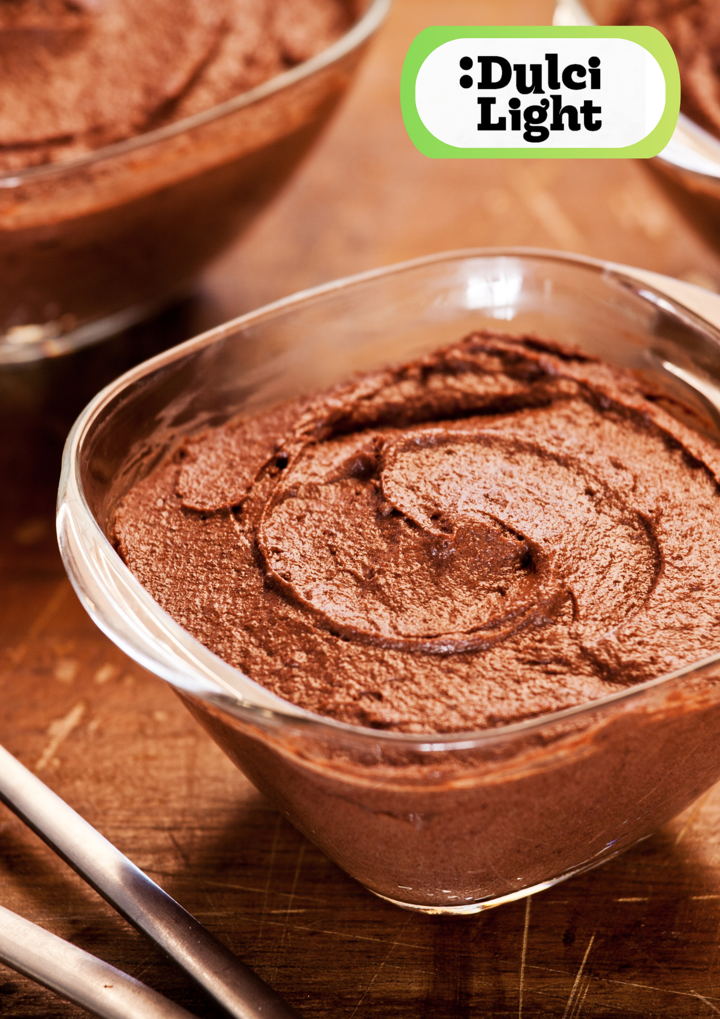 Mousse de Chocolate Oscuro y Cremoso Sin Azúcar