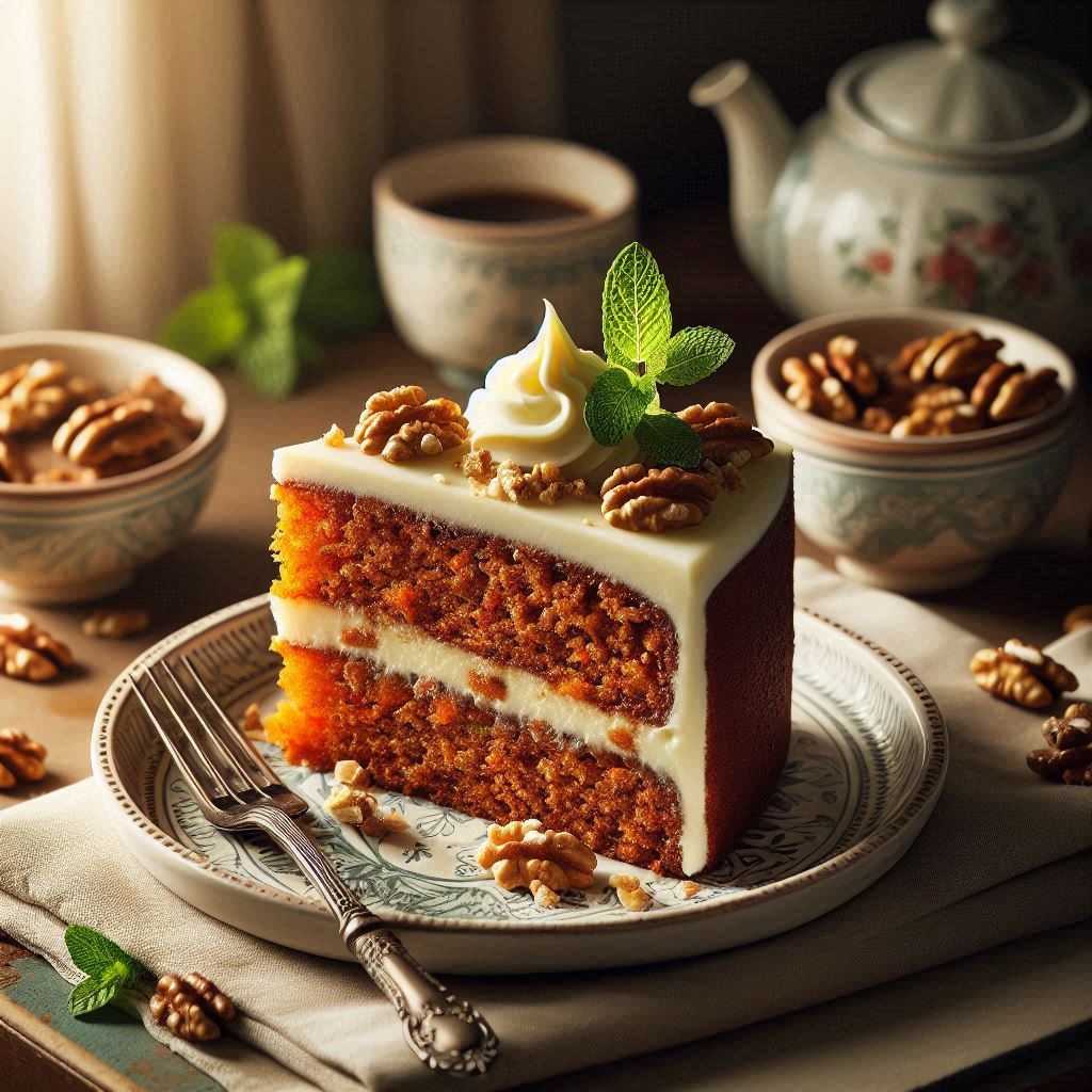 Torta Light de Zanahoria y Piña con Frosting de Queso Crema