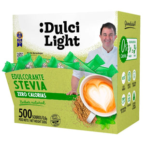 Edulcorante de stevia, vista frontal