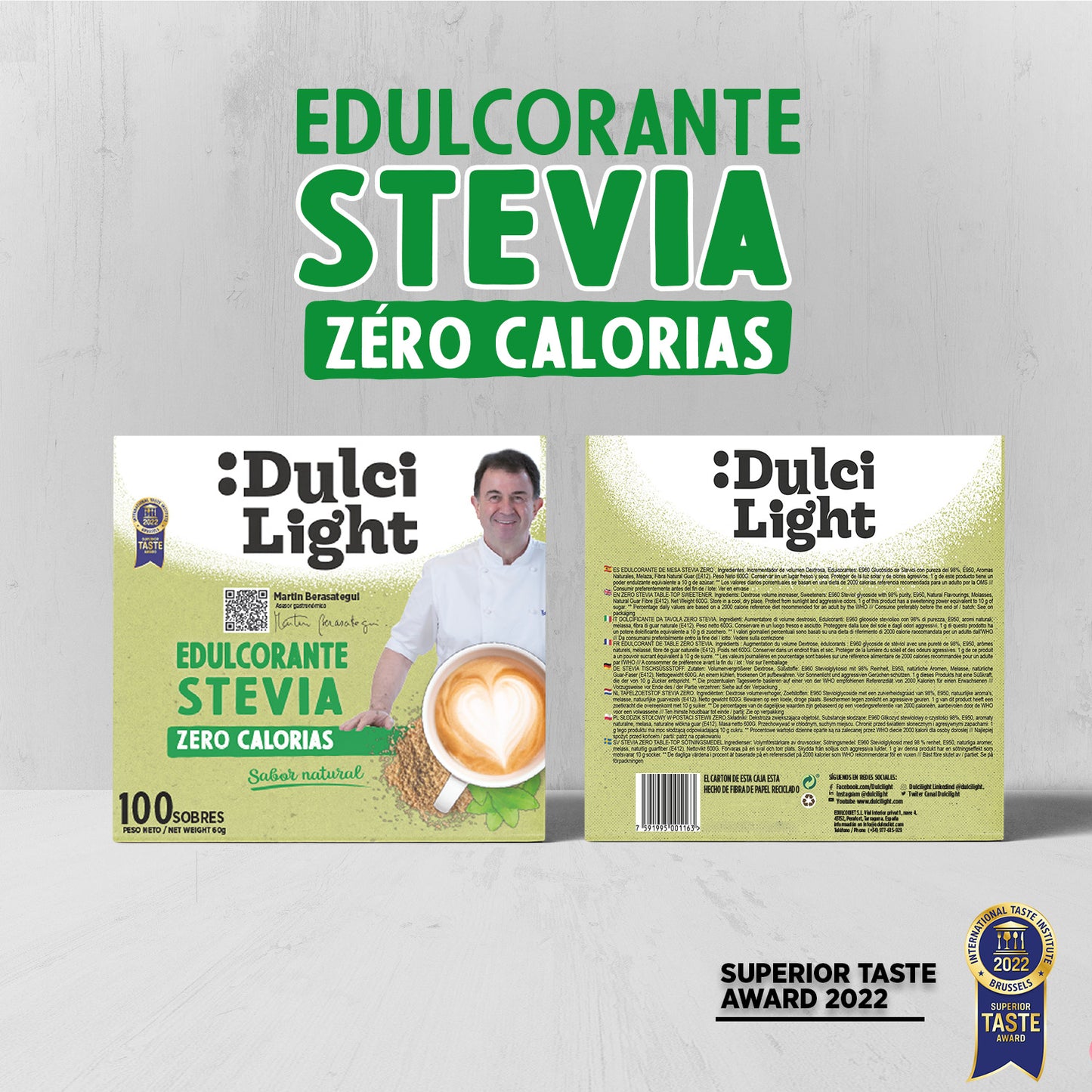 Edulcorante Stevia 100 sobres